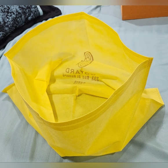 Goyard Authentic 20" X 15" Dust Bag Laundry Cover Protector Yellow Canvas Large - Picture 5 of 9